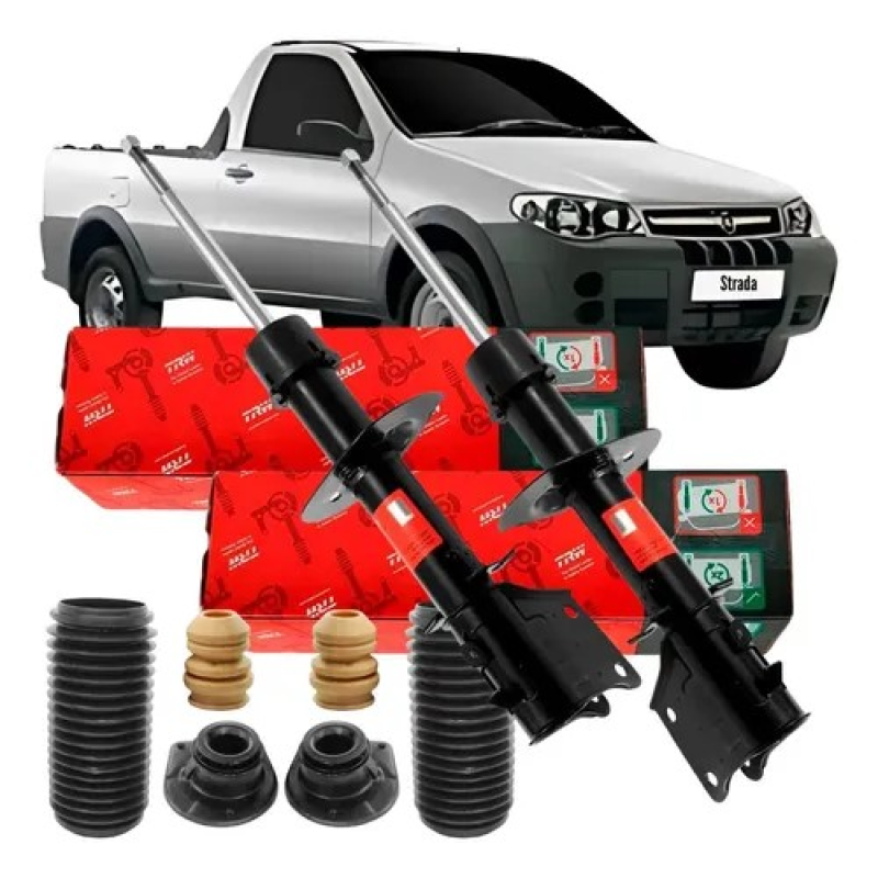 KIT AMORTECEDOR BATENTE DIANTEIRO FIAT STRADA 2001 á 2020