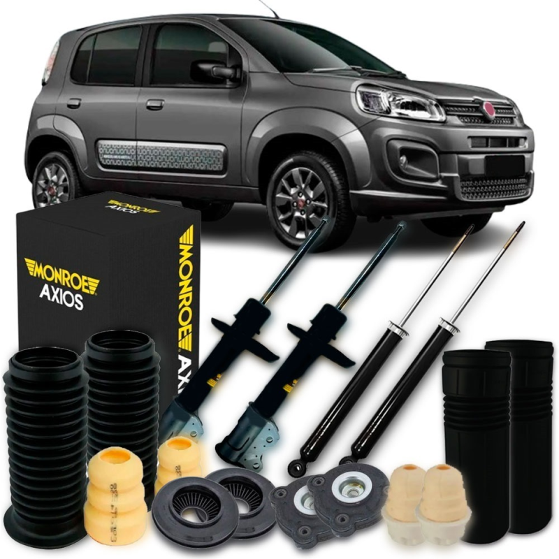 KIT 4 AMORTECEDOR DIANTEIRO TRASEIRO PALIO UNO NOVO 2010/ + 4 KITS