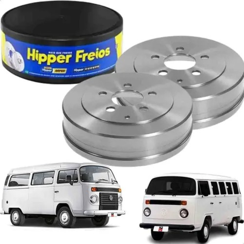 PAR 2 TAMBOR DE FREIO TRASEIRO SEM CUBO KOMBI 1.4 1.6 1600