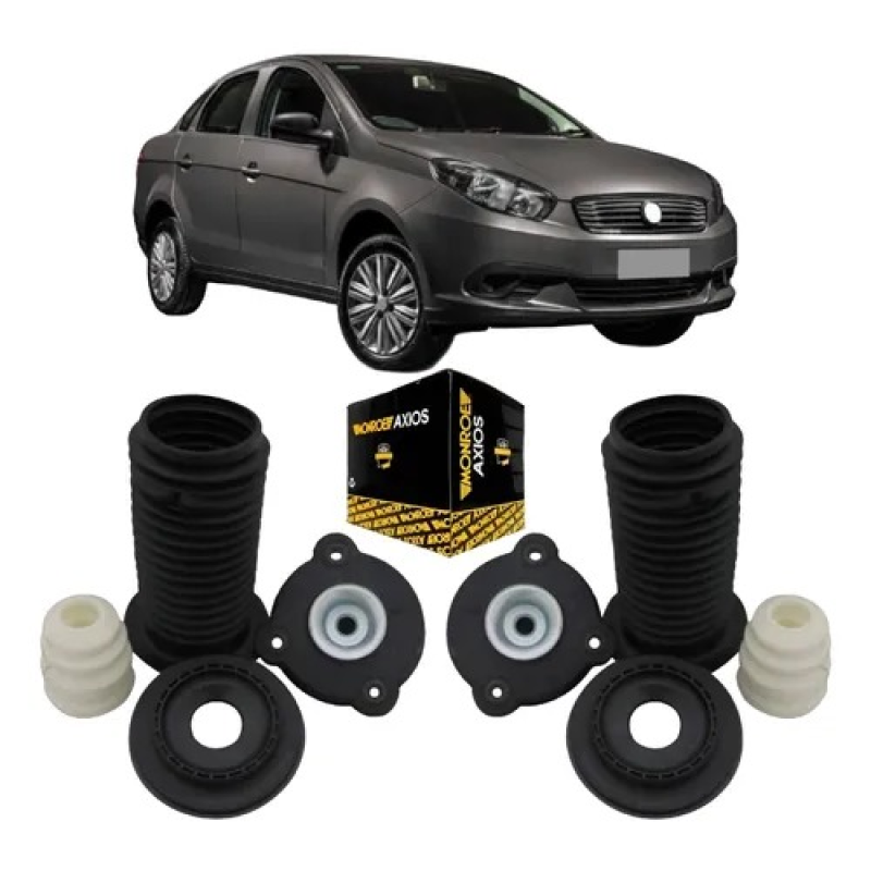 KIT COMPLETO AMORTECEDOR DIANTEIRO AXIOS PARA PALIO MOBI UNO